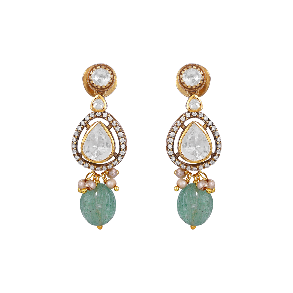 Empress Pear-Cut 92.5 Silver Drop Earrings