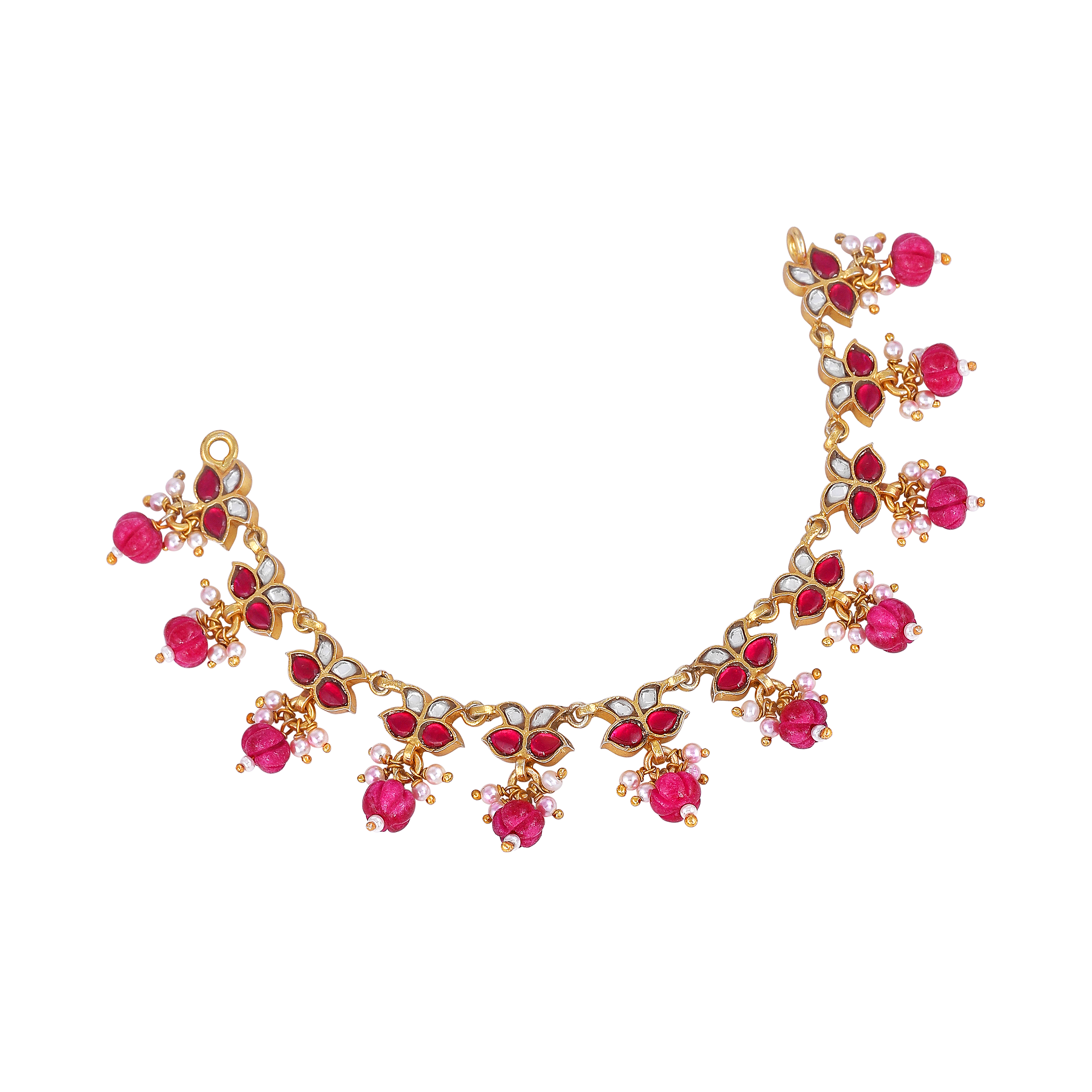 Silver Choker with Leaf-Motif