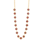 Gold-Tone Silver Kundan Pattern Bead Necklace