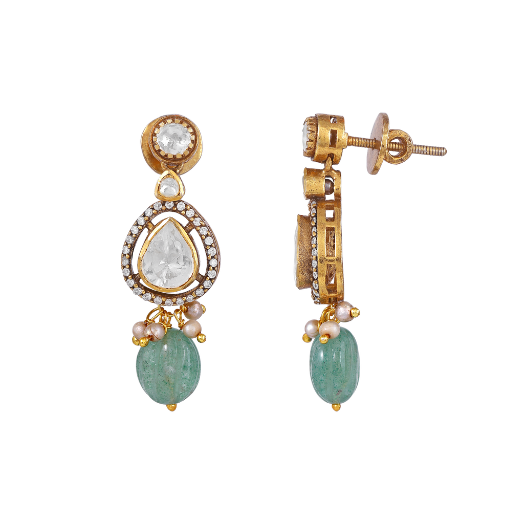 Empress Pear-Cut 92.5 Silver Drop Earrings