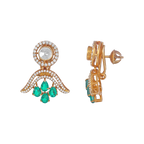 Vintage Polki-Inspired Silver Drop Earrings