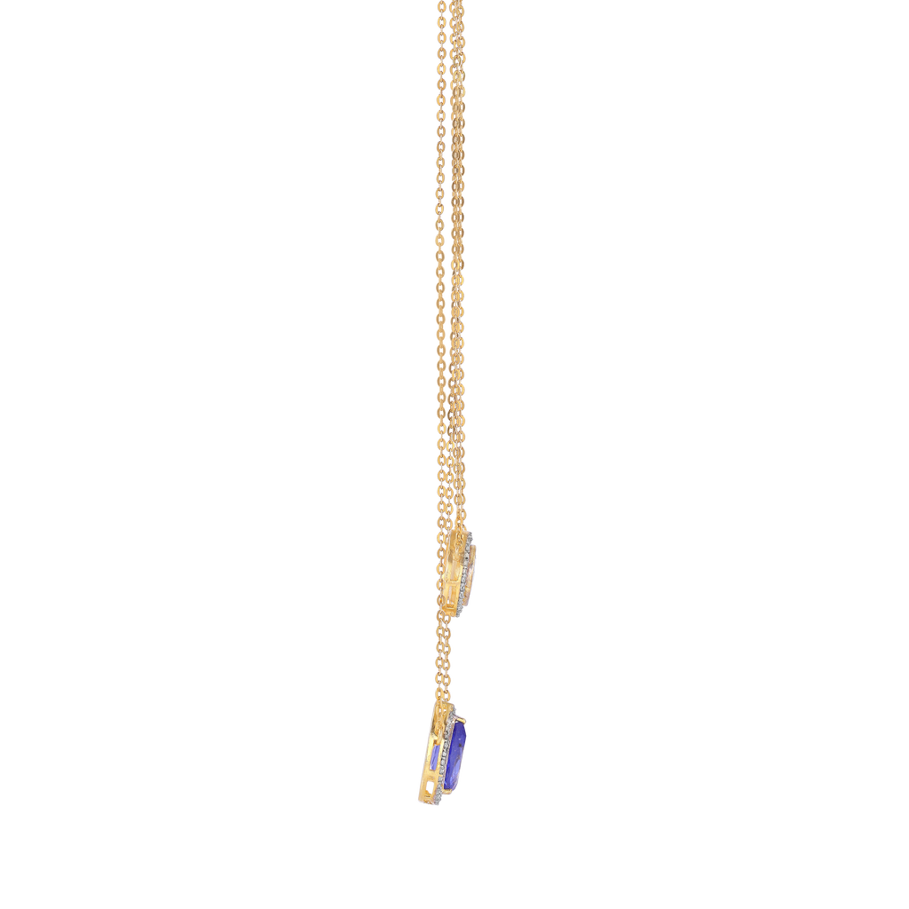 Halo Double-Layered Necklace in Silver