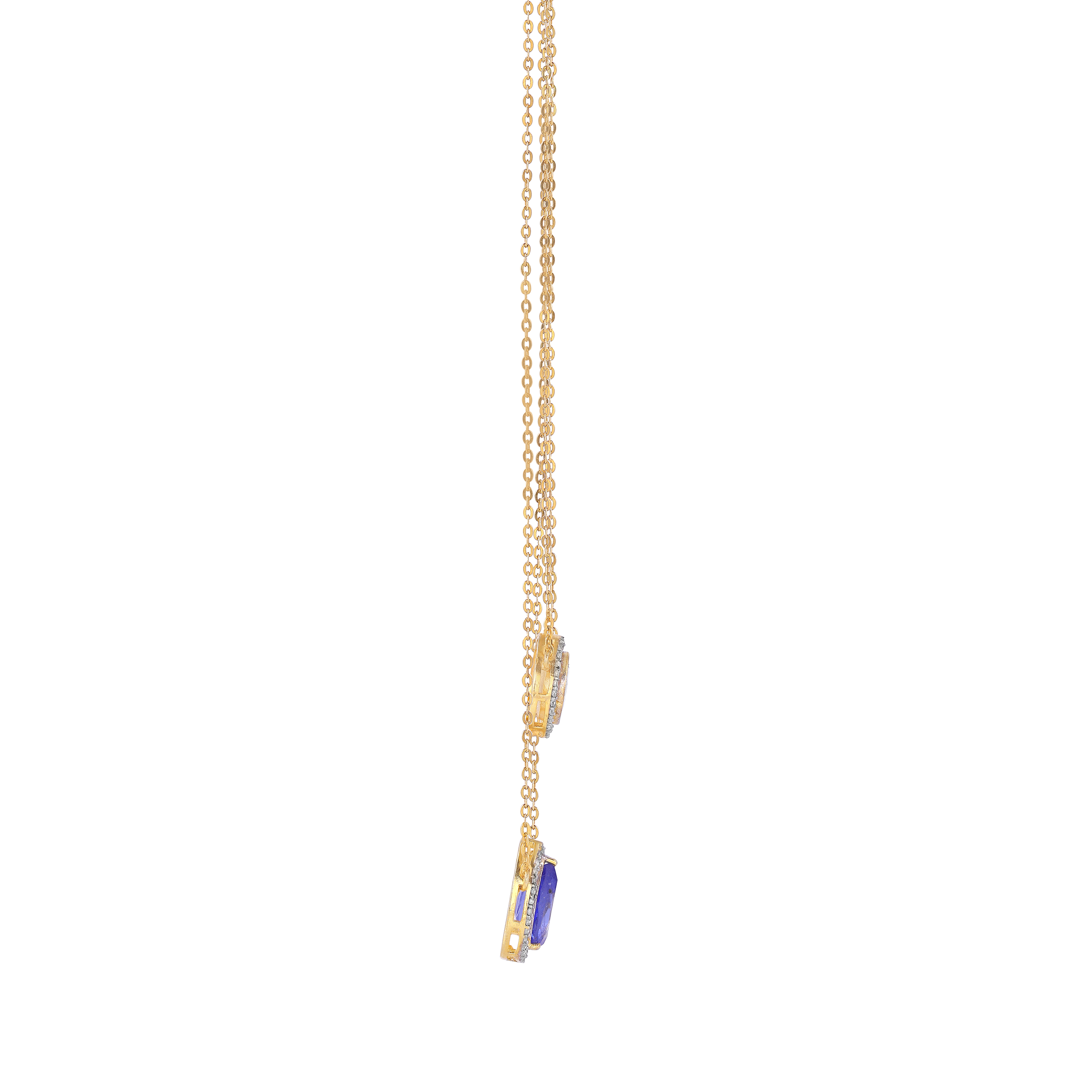 Halo Double-Layered Necklace in Silver