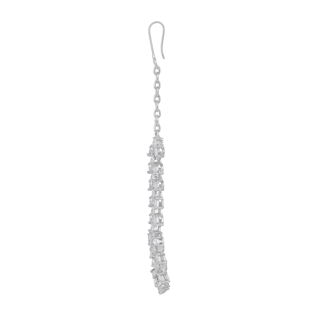 Silver CZ Maang Tikka