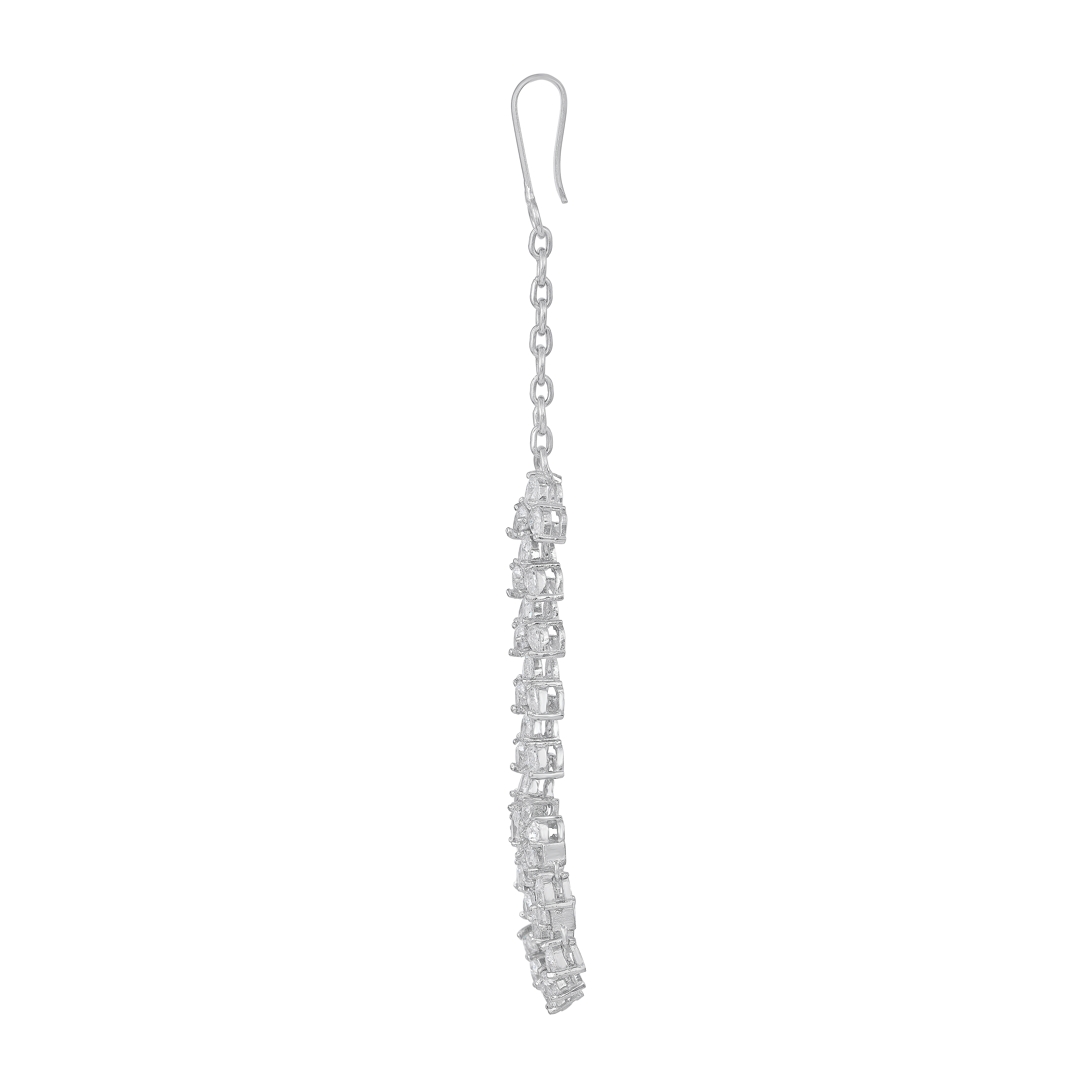 Silver CZ Maang Tikka