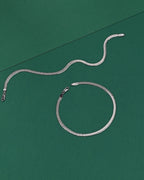 Premium 92.5 Silver Flat-Link Anklets