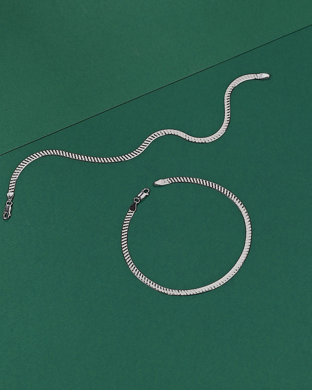 Premium 92.5 Silver Flat-Link Anklets