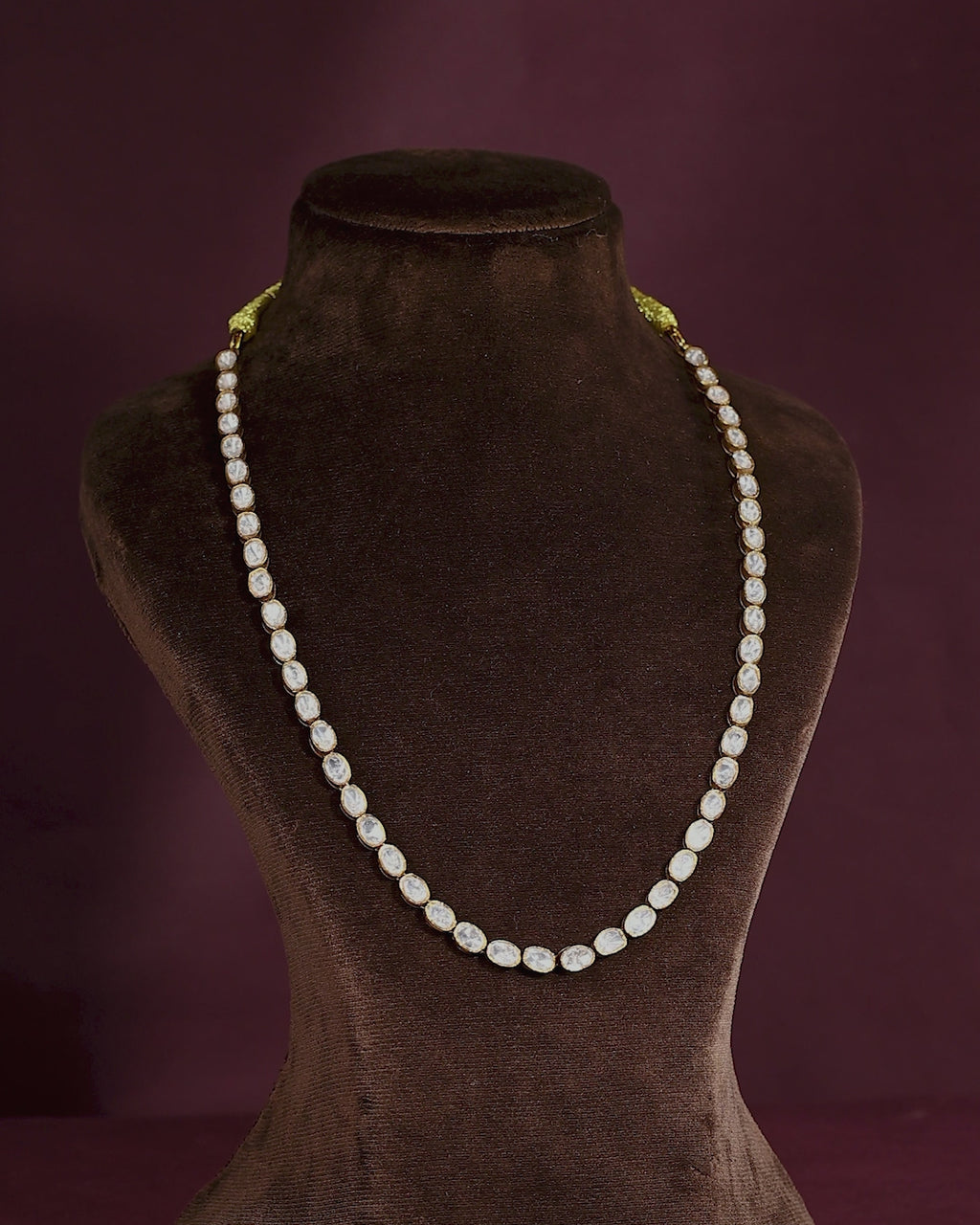 Polki-Style 92.5 Silver Necklace