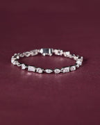 92.5 Silver Multi-Shape Tennis Bracelet