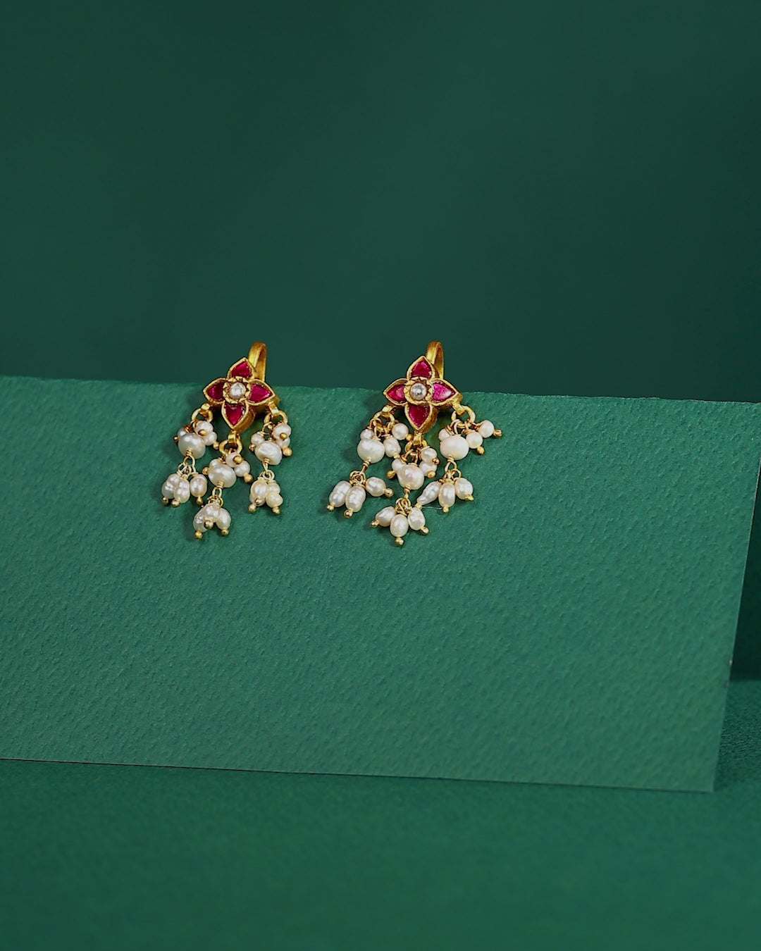 Silver Floral Bugadi Earrings
