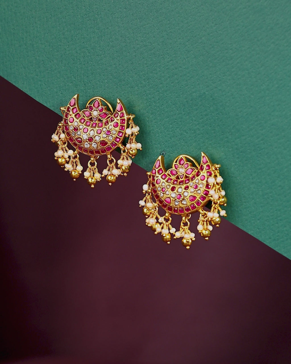 Silver Chandbali Earrings