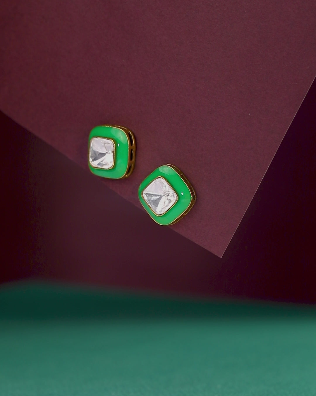 Glow Geometric Silver Studs