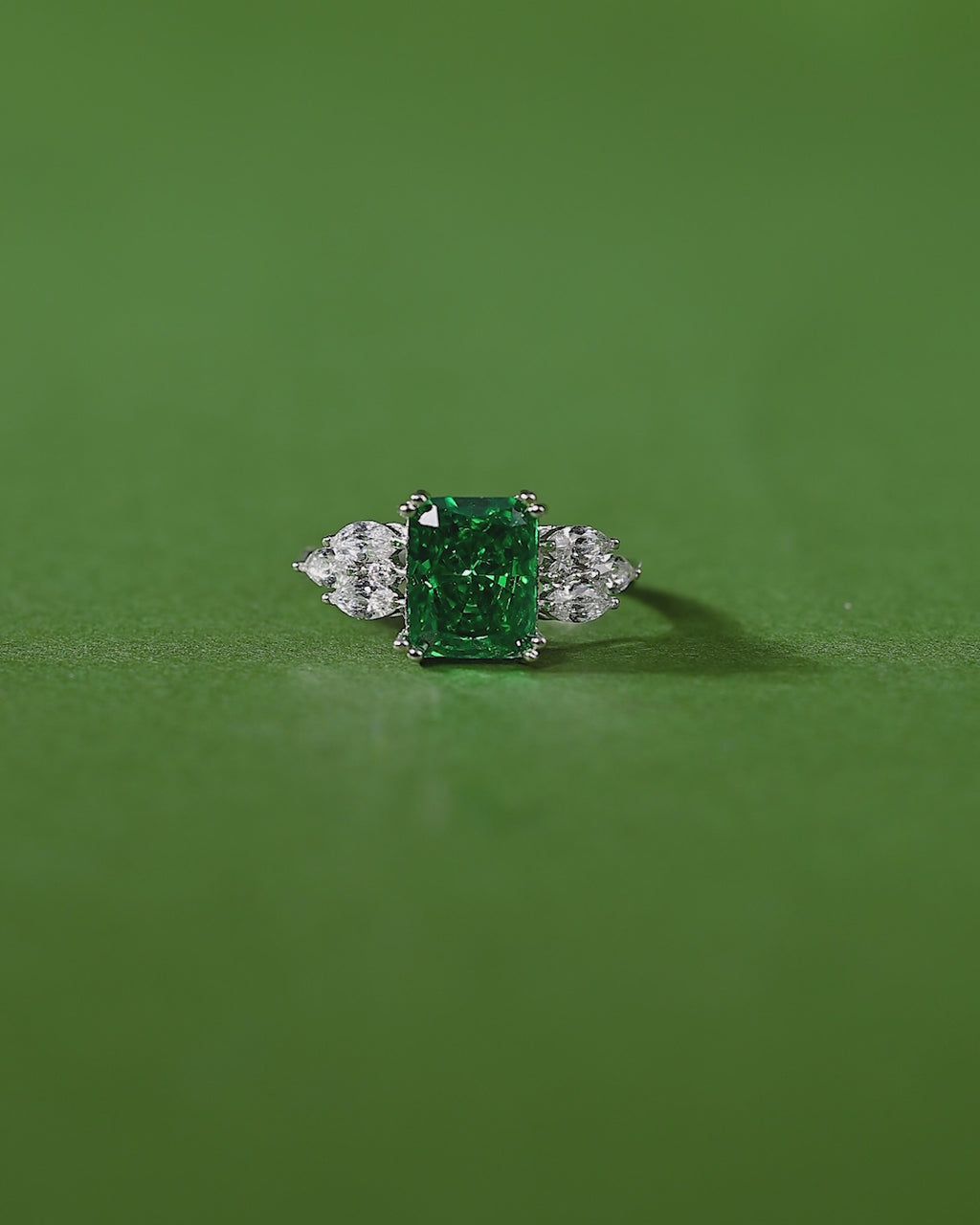 Green Stone Silver Ring
