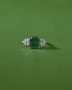 Green Stone Silver Ring