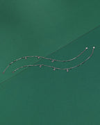 Minimalist Silver Evil Eye Charm Anklets