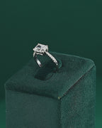 Modern Radiant Cut CZ Ring in 92.5 Silver