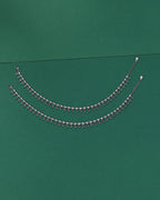 Bloom Blue Stone Silver Anklets
