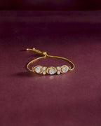 Silver Polki Pattern Slider Bracelet