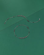 Star Motif 92.5 Sterling Silver Artisan Anklet