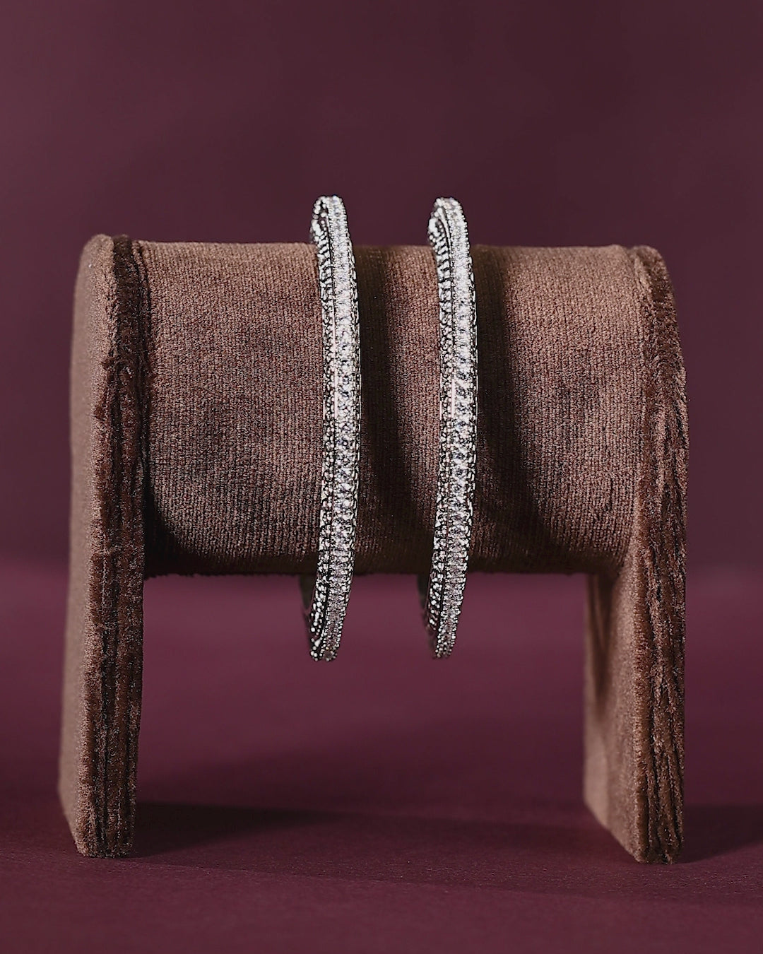 Ethereal Sparkle 92.5 Silver Bangles