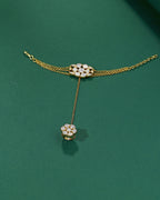 Gold-Plated Silver Polki Haath Phool