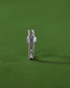 Sparkling CZ Double Band Ring in Pure 92.5 Silver