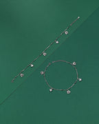 Celestial Bloom 92.5 Silver Charm Anklet