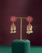 Silver Jhumkas With Floral Pattern