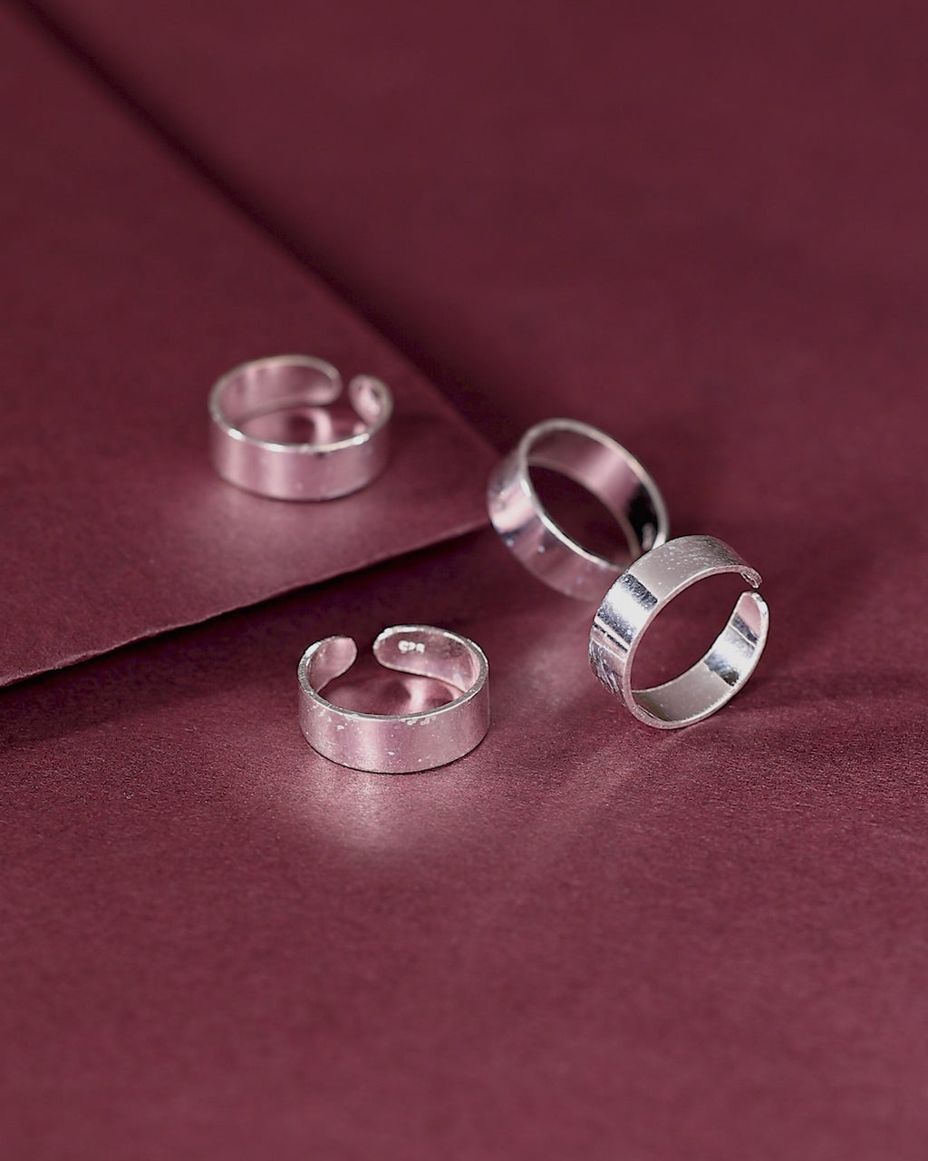 Pure 92.5 Silver Wide Band Toe Ring