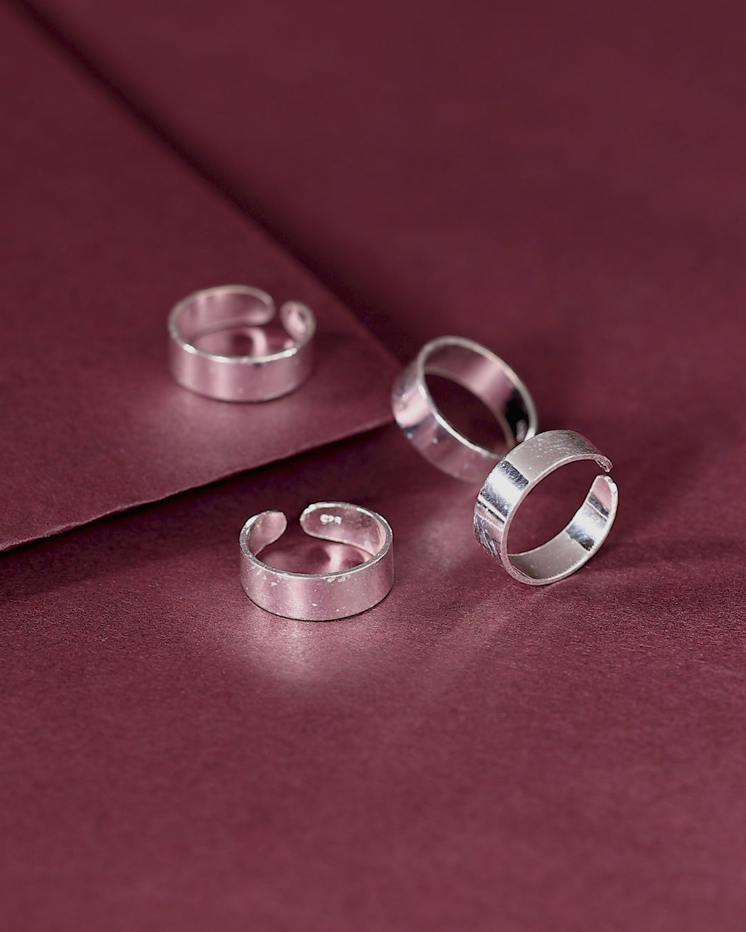 Pure 92.5 Silver Wide Band Toe Ring