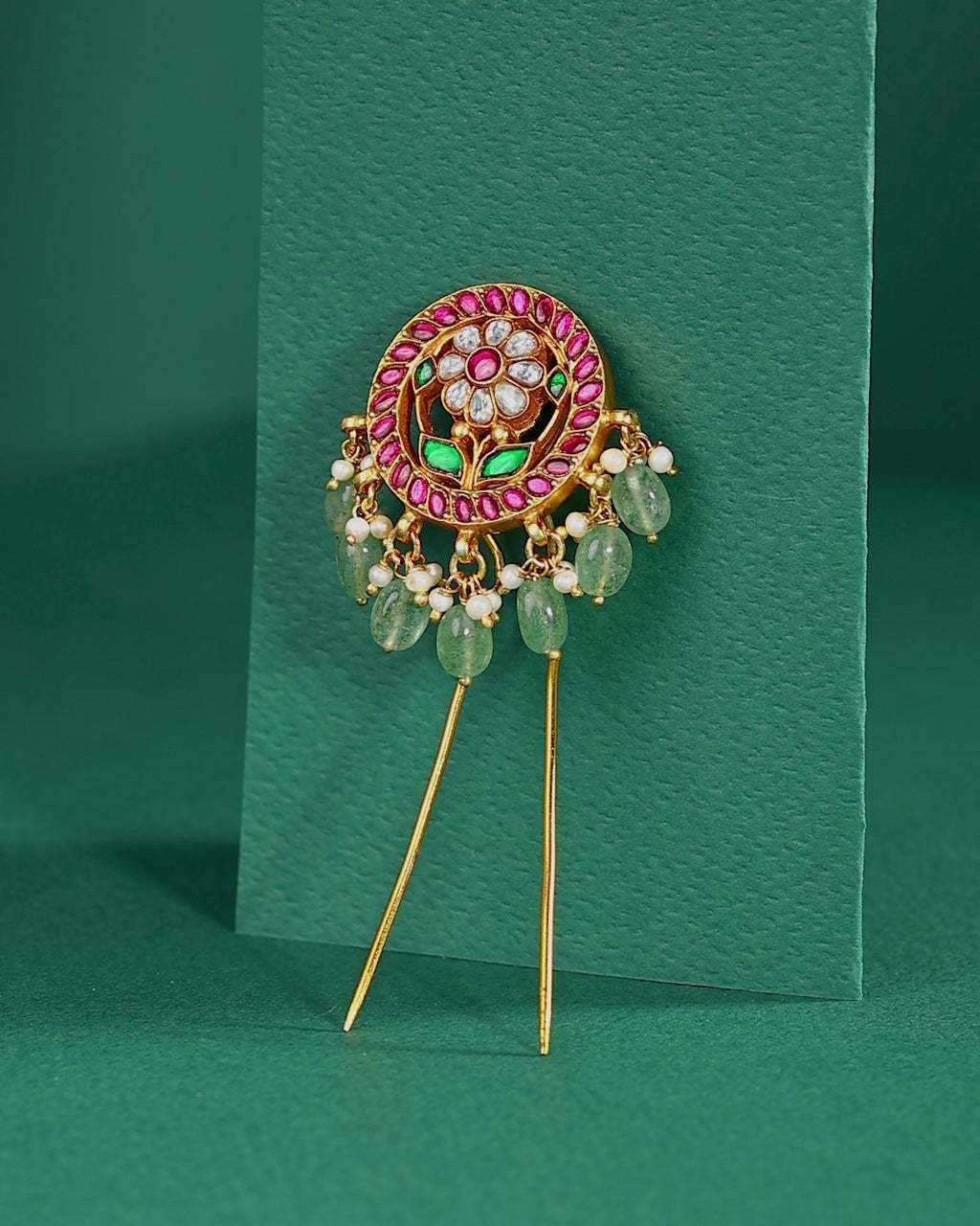 Vintage-Inspired Floral 92.5 Silver Hair Pin