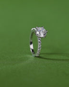 Silver Pave-Set Band Ring