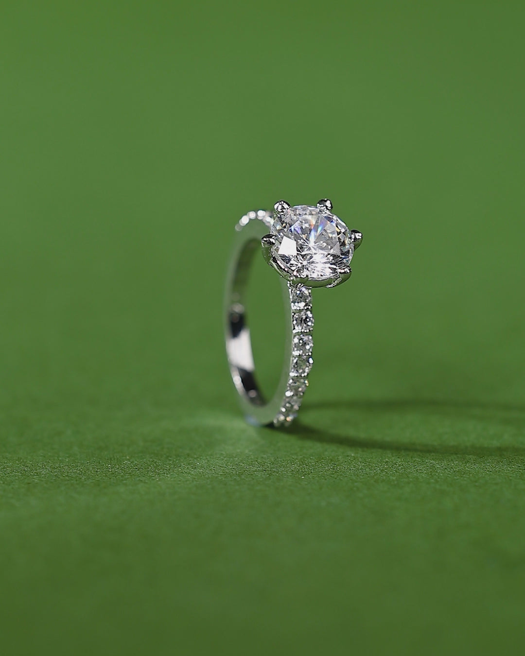 Silver Pave-Set Band Ring