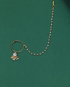 92.5 Silver Gold-Plated Nath with Seed Pearl Drops