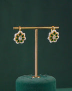 Silver Bugadi With Green Stone