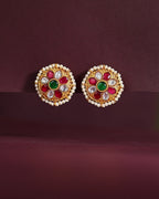 Victorian-Inspired Gold Plated Silver Studs
