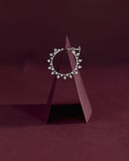 Stellar Halo CZ Adjustable Nose Ring in 92.5 Silver