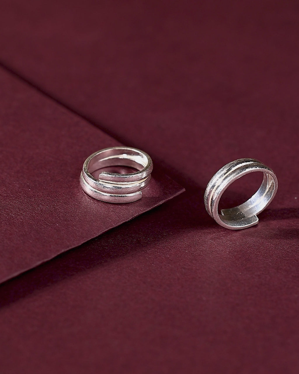 92.5 Silver Twin-Row Toe Rings