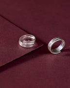 92.5 Silver Twin-Row Toe Rings