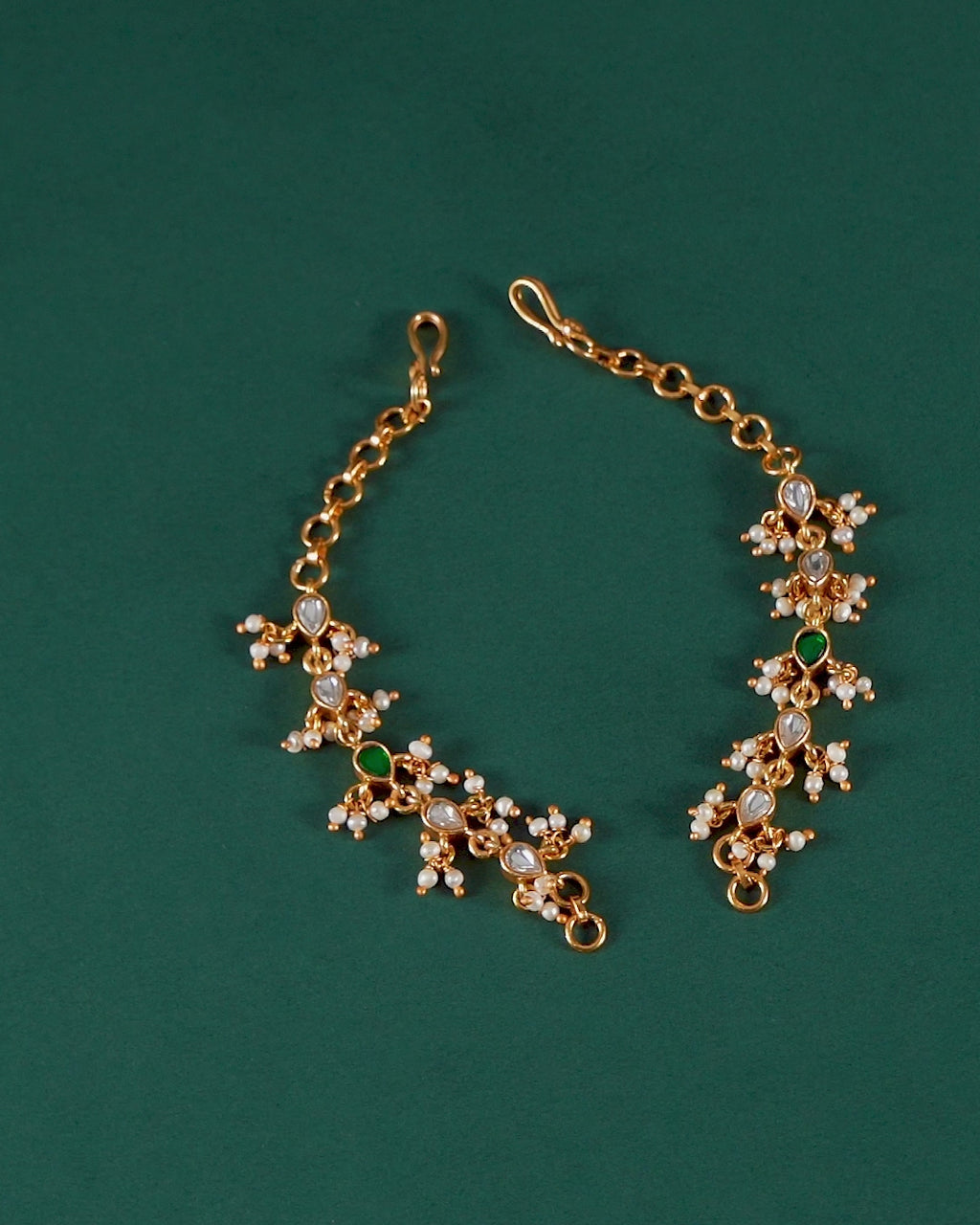 Multi-Stone 92.5 Silver Gold Plated Earring
