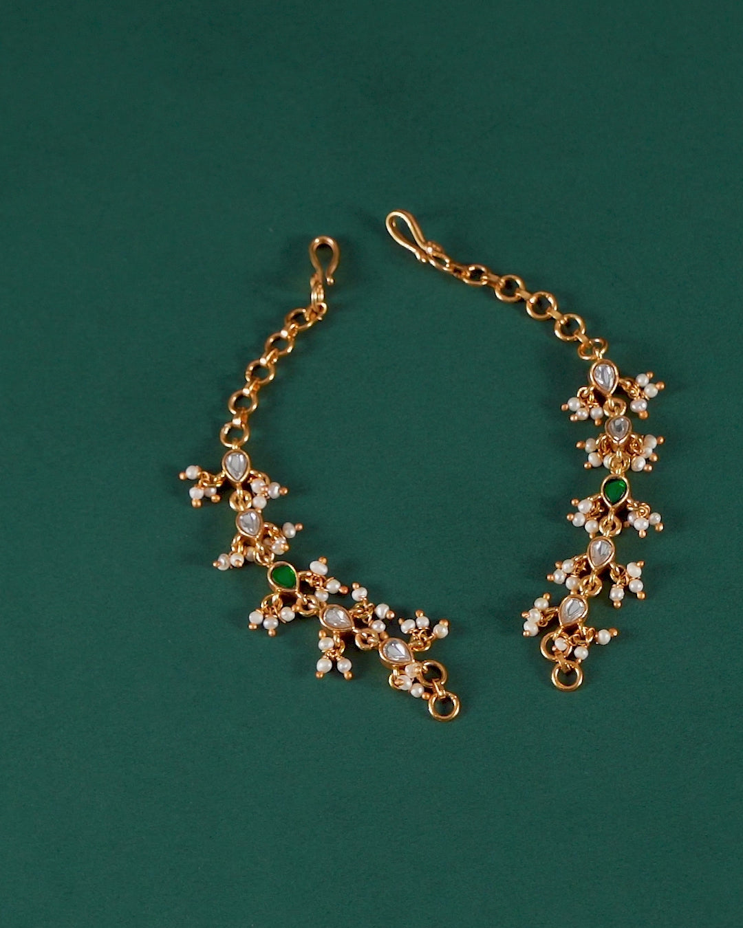 Multi-Stone 92.5 Silver Gold Plated Earring